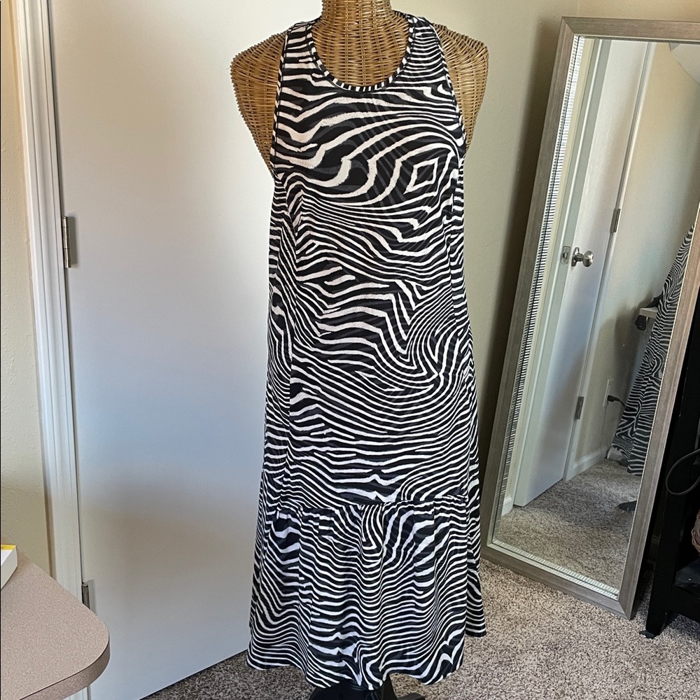 Sweaty Betty Ace Rare Print Racerback Midi Dress